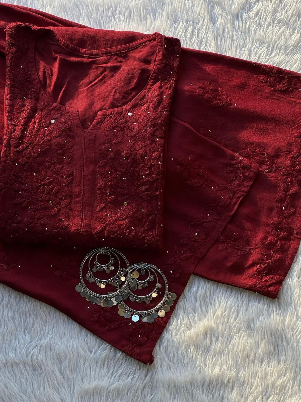 Premium Beautiful Mukesh Rayon Set