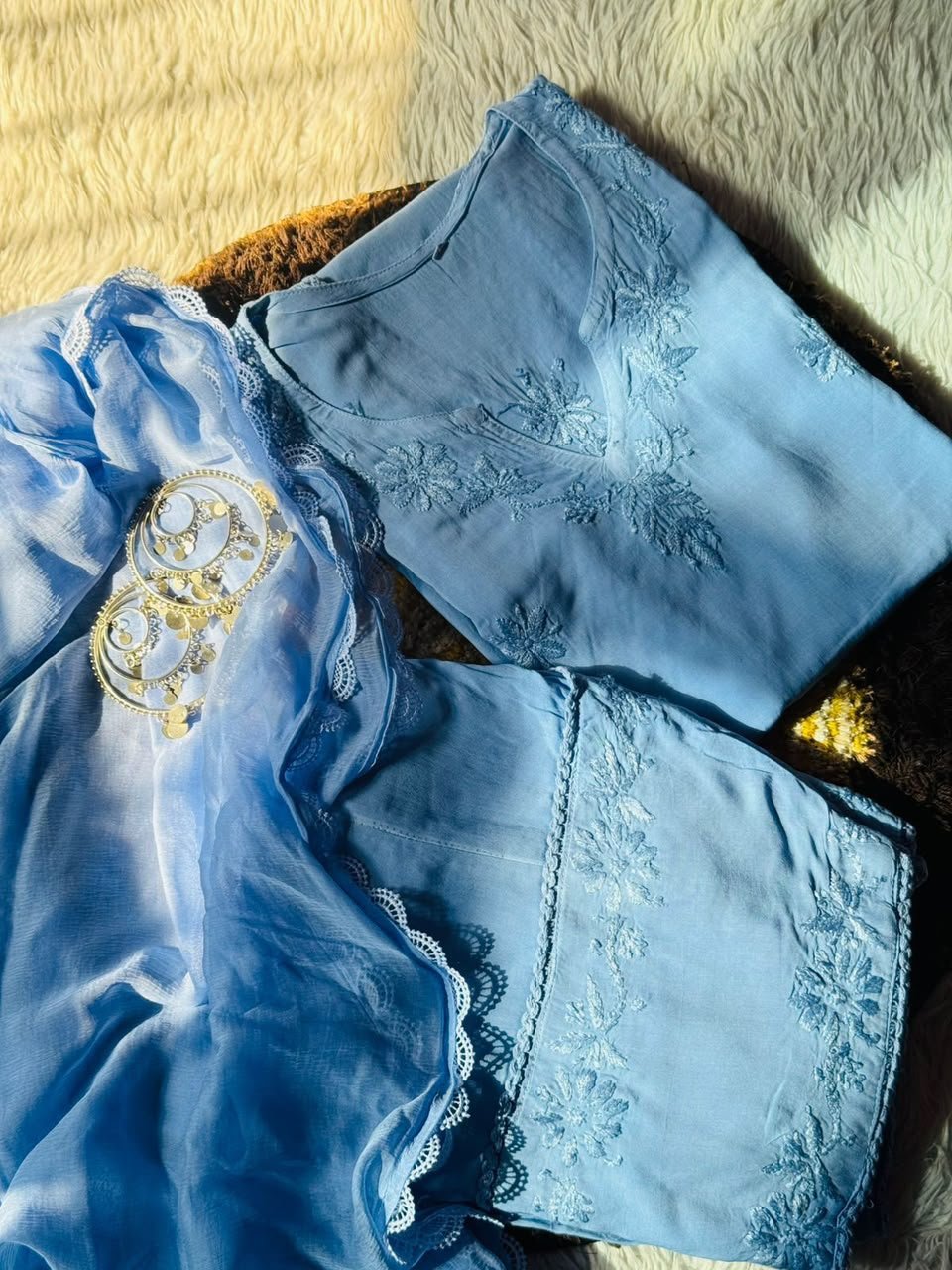Premium Beautiful Moodal Farshi Shalwar Set With Dupatta