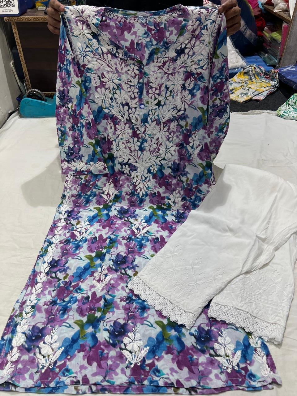 Printed Kurti With Rayon Pant Lais